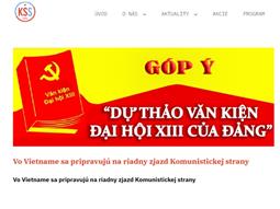 Đảng Cộng sản Slovakia đánh giá cao sự chuẩn bị cho Đại hội đại biểu toàn quốc lần thứ XIII của Đảng